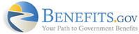 Logo - Benefits.gov - Official benefits site of the US Government - Click to learn more at their website
